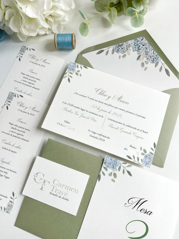 Invitación Hortensias - Imagen 2
