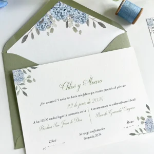 Invitación Hortensias