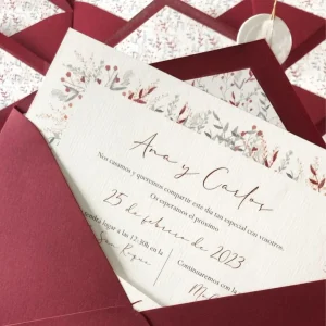 Invitación Silvestre Granate