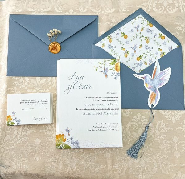 Invitación Colibrí - Imagen 2