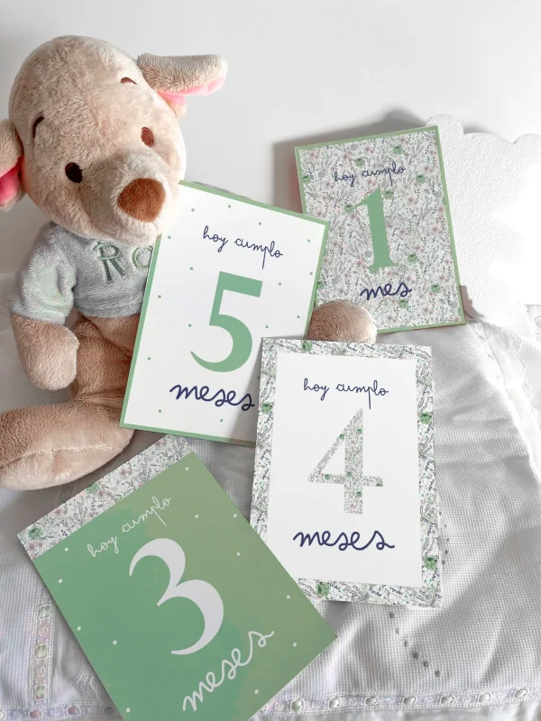 Tarjetas Cumple Mes para Bebé - Imagen 2