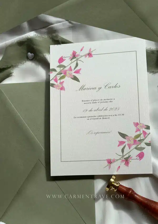 Invitación de boda Botanique – Diseño exclusivo personalizable - Imagen 4