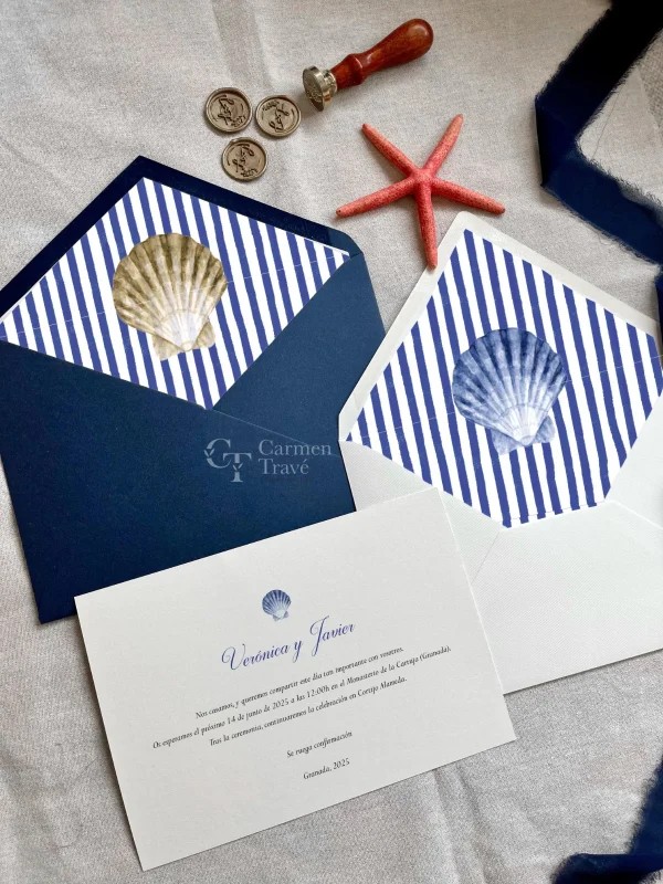 Invitación de boda "Mar" – Diseño marino - Imagen 5