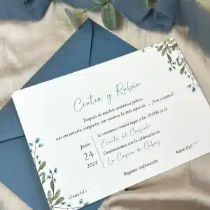 invitación de boda floral