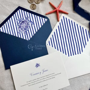 Invitación de boda "Mar" – Diseño marino