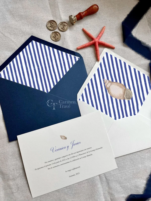 Invitación de boda "Mar" – Diseño marino - Imagen 6