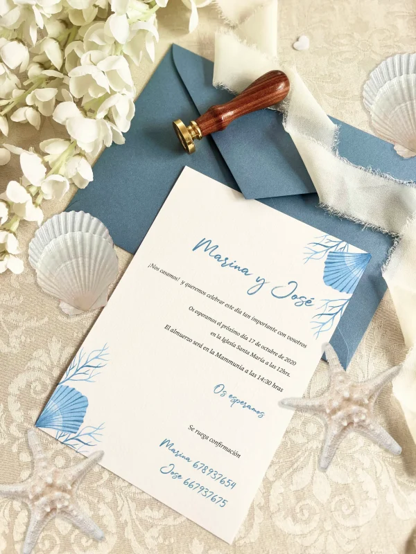 Invitación de boda Marina