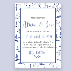 Invitación de boda Alma