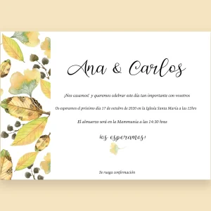 Invitación de boda Brisa