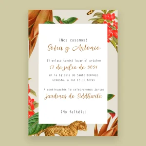 Invitación de boda Colección Salvaje