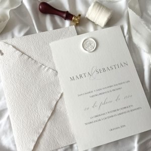 invitación de boda minimalista