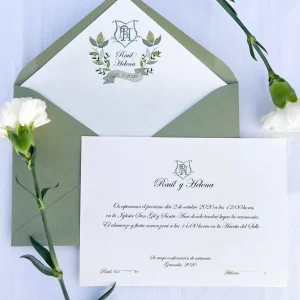 Invitación de boda Sinople