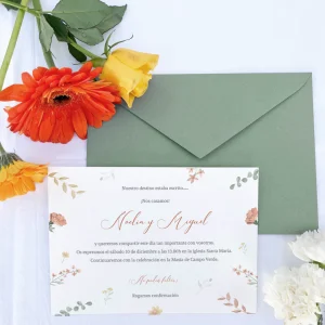 Invitación de boda Campanilla