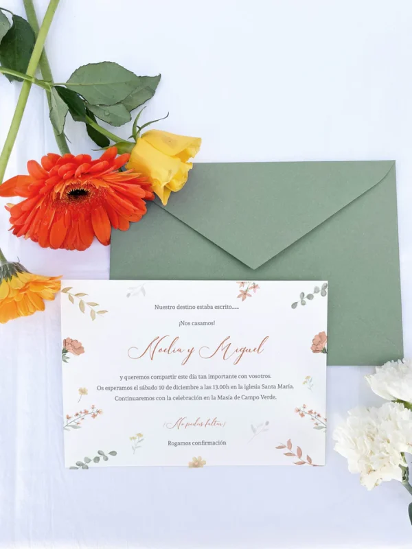 Invitación de boda Campanilla