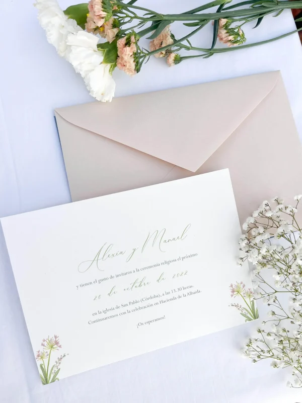 invitación de boda Lirio