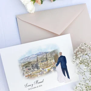 invitación de boda personalizada