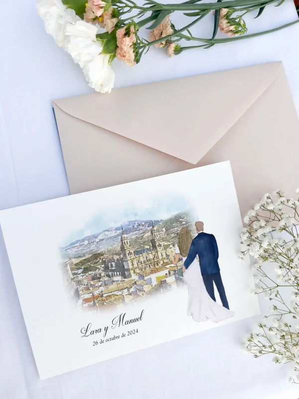 invitación de boda personalizada